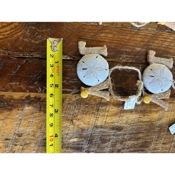 Vintage Seashore Christmas Ornaments Joy & Noel Set Of 7 - Picture 9 of 10